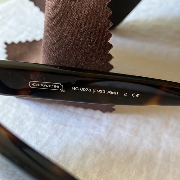 Coach: Rita (L923) Dark Tortoise Sunglasses- Case & Microfiber Cloth - Picture 5 of 16